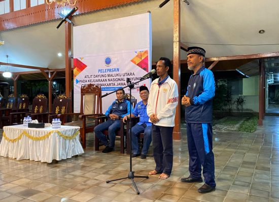 Spirit Bangsa Pelaut Iringi Pelepasan Kontingen Dayung Maluku Utara di Kejurnas Cipule